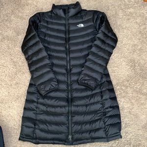 Long black down coat